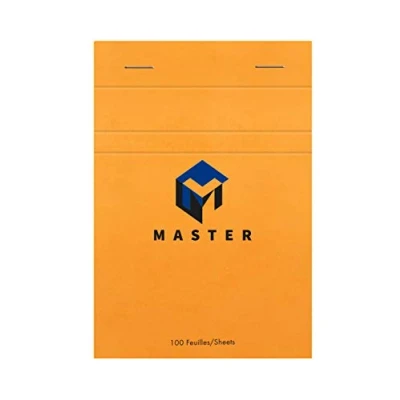 Afbeelding van Calligraphe 10706C een Master Notitieblok Met Oranje Voorkant A6 10,5x14,8 cm 100 Vellen Kleine Ruitjes 70 g Papier Gecoate Kartonnen Kaft Merk van Clairefontaine