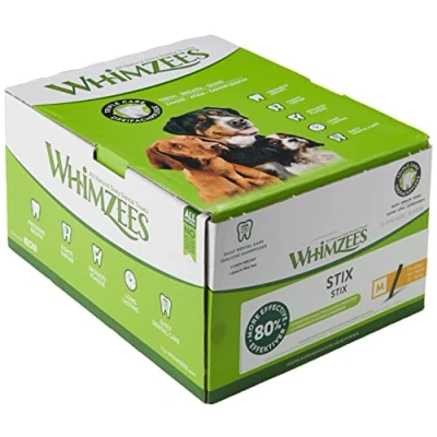 Afbeelding van Whimzees Stix maat M 100 stuks in display voordeelverpakking