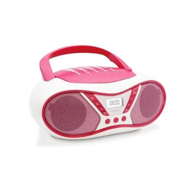 Afbeelding van MOOOV Pop Pink CD speler, FM radio, 6 W, draagbaar, met draaggreep 477410