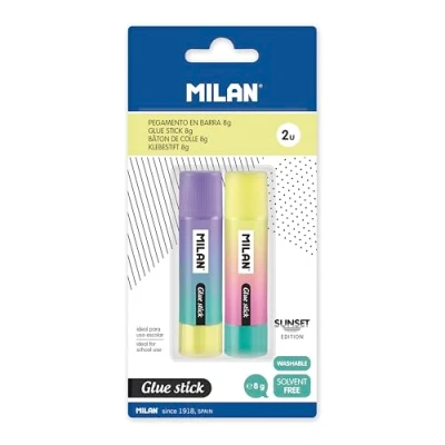 Afbeelding van MILAN Blister 2 lijmstiften 8 g Sunset, verschillende