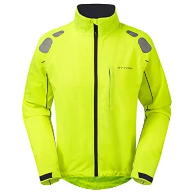 Afbeelding van Ettore Heren Waterdicht Ademend Fietsjack Hoge Zichtbaarheid Hi Vis Night Eagle Geel XL