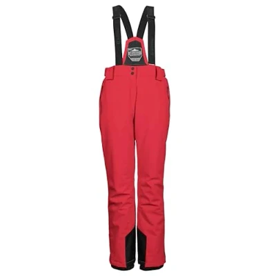 Afbeelding van killtec KSW 249 WMN SKI PNTS, functionele broek/skibroek voor dames, met afneembare bandjes, randbescherming en sneeuwvanger, modern rood, 42, 37559 000
