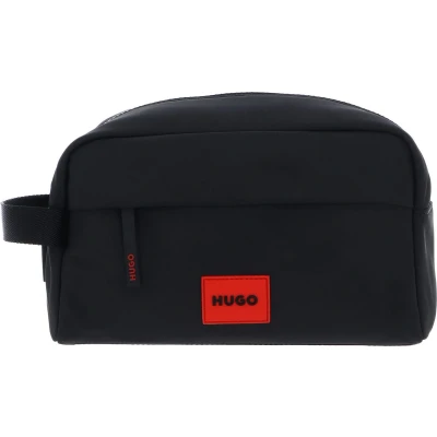 Afbeelding van HUGO Heren Ethon 2.0N_Washbag N, Black2, One Size, zwart., Eén maat