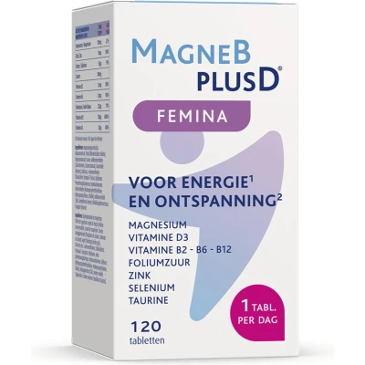 Afbeelding van MagneBplusD Femina 120 tabletten
