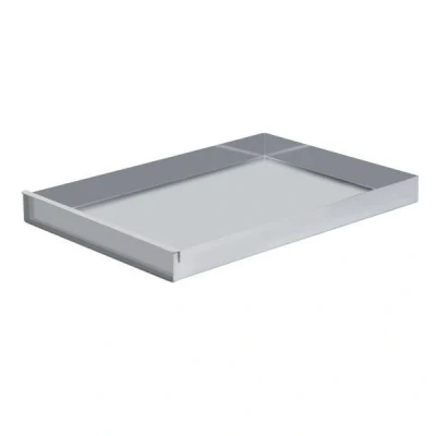 Afbeelding van Bakplaat aluminium 3 randen (90º) 58x40x5cm + Voorzetstuk