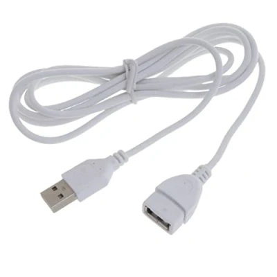 Afbeelding van GANYKQ 1,5 m witte USB verlengkabels 2.0 mannelijk naar een vrouwelijk verlengkabel voor toetsenbord, muis, printer