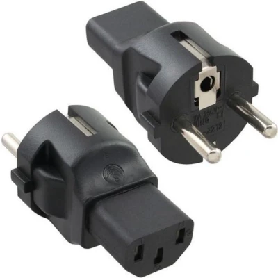 Afbeelding van C13 CEE 7/7 stroomadapter / zwart