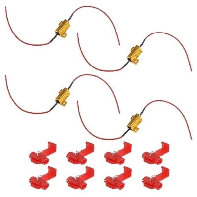 Afbeelding van ECSiNG 4 STKS Laadweerstand 25 W 6Ohm LED Richtingaanwijzer Weerstand Flasher Adapter Flash Fix Fout voor Richtingaanwijzers Koplampen Kentekenplaat Licht Mistlamp DRL