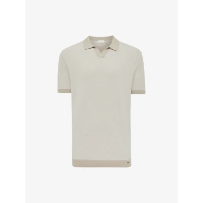 Afbeelding van Gentiluomo Polo No Button Ss K2022 280 Heren shirt Zand Maat XL