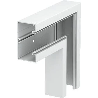 Afbeelding van Obo rapid 80 gk hoekstuk wandgoot kunststof bevestiging binnenliggend bxd 130x70mm wit ral9010 6274520
