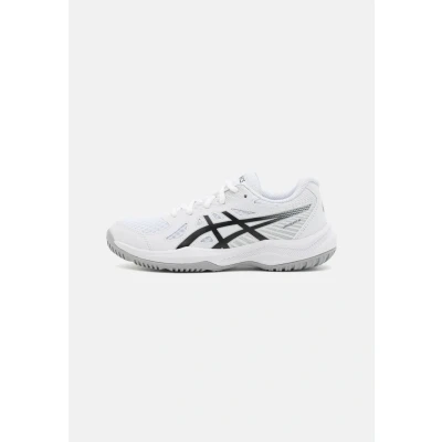 Afbeelding van Asics Upcourt 6 GS Unisex Handbalschoenen voor kinderen, Maat: 32.5, White/black Textiel/ synthetisch