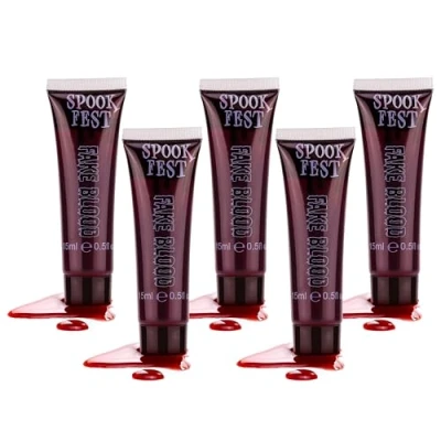 Afbeelding van Speciaal FX Pro Nepbloed 15ml Horror Make up for Vampire Zombie Theatre Special Effects Realistic Halloween Blood (5 x Tubes)