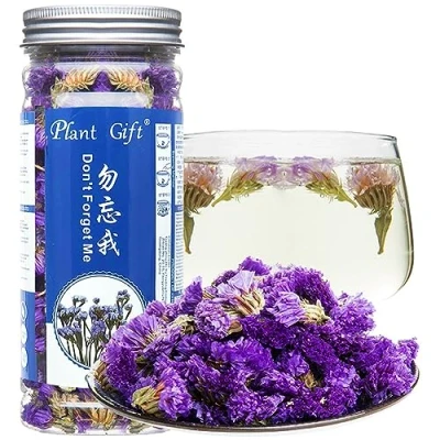 Afbeelding van Plant Gift Don&#039;t Forget me Flower 勿忘我 vergeet niet bloem / geen bloemthee, gedroogde myosotis sylvatica bloemen kruiden Chinese gezondheid huidverzorging 30g 1oz
