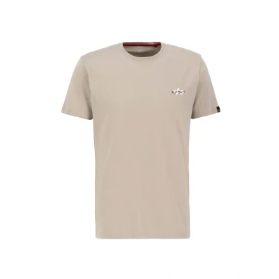 Afbeelding van Alpha Industries Signature PUFF Tshirt print, Heren, Maat: Medium, Vintage sand