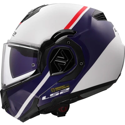 Afbeelding van LS2 FF906 Advant systeemhelm Swipe wit blauw M