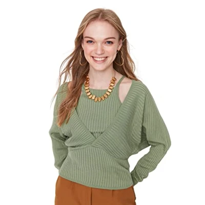 Afbeelding van Trendyol Kameelkleurige Blouse Trui Gebreide Pak Twoaw22Kz0865