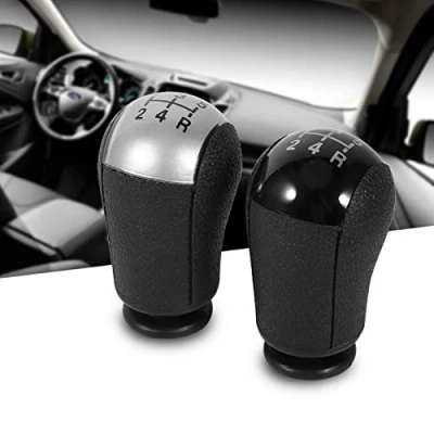 Afbeelding van BYARSS Versnellingspook Pookknop, 5 Speed ​​MT Pookknop Voor Ford Focus Mondeo MK3 S MAX Nieuwe(Grijs)