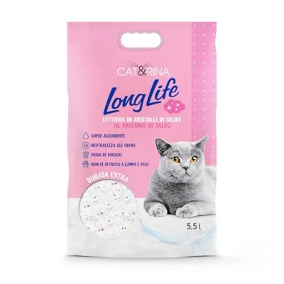 Afbeelding van Cat&amp;Rina Kattenbakvulling met kiezelkristallen talkgeur, hypoallergeen en bacteriostatisch