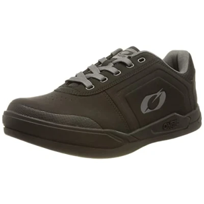 Afbeelding van O&#039;NEAL Mountainbike Schoenen Downhill Freeride Vegan Compatibel met SPD pedaal plaat, Bovenstuk: Duurzaam en lichtgewicht PU, ademend V.22 Pinned Shoe Volwassen Zwart Grijs 38