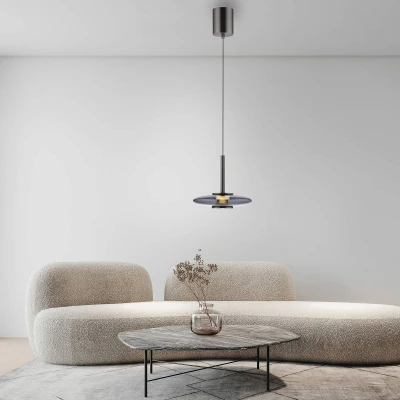 Afbeelding van Paul Neuhaus Design hanglamp Pure Vitrum grijs 2053 15