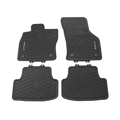 Afbeelding van Volkswagen 5H106150082V rubberen vloermatten Premium Allweather matten 4X met golfopschrift, niet voor Mild Hybrid MHEV (PR code 0K4)