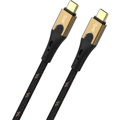 Afbeelding van Oehlbach USB kabel 3.2 Gen2 (USB 3.1 Gen2) C stekker, stekker 1.00 m Zwart/goud D1C9531