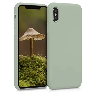 Afbeelding van kwmobile telefoonhoesje compatibel met Apple iPhone XS hoesje Zachte case voor smartphone Back cover in grijsgroen