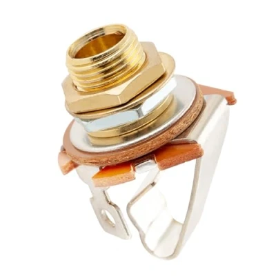Afbeelding van Musiclily Pro 6,35mm Mono Output Jack 2 polig voor Elektrische Gitaar en Bas, Goud