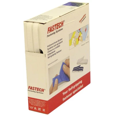 Afbeelding van FASTECH® B10 SKL000010 Klittenband Om vast te plakken Hotmelt Haak en lusdeel (l x b) 10 m mm Wit