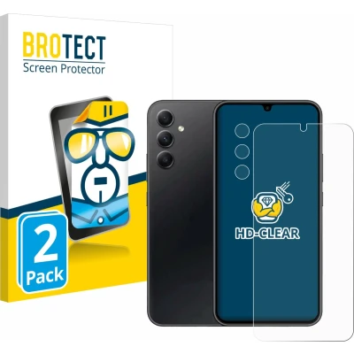 Afbeelding van BROTECT Screenprotector voor Samsung Galaxy A34 5G Enterprise Edition (Voor+Camera) Folie Beschermfolie transparant (2 Stuks)