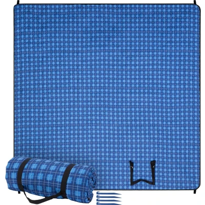 Afbeelding van JEMIDI picknickkleed waterdicht XXL 200 x cm Polyester strandlaken Picknickdeken met Oxford stof Extra dik Picknick kleed ruit print