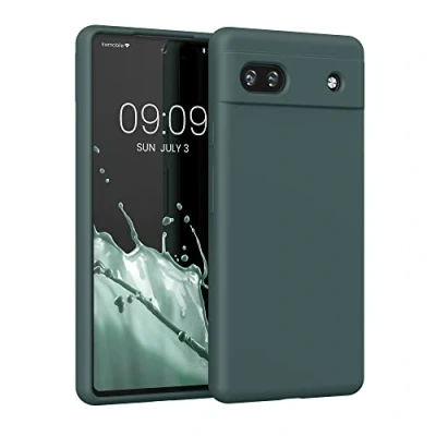 Afbeelding van kwmobile telefoonhoesje geschikt voor Google Pixel 6a Hoesje smartphone Back cover in blauwgroen