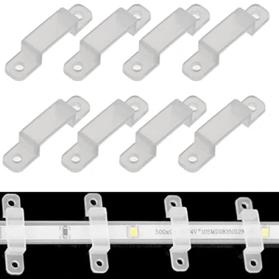 Afbeelding van Trade Shop wandhouder, bevestigingsclips voor ledstrip, lichtstrip, lichtslang, lichtketting, 10 tot 16 mm, 50 stuks