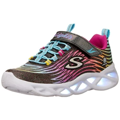 Afbeelding van Skechers Girl&#039;s 302321l Lvmt Sneakers, Zwart Multi Mesh, 27.5 EU