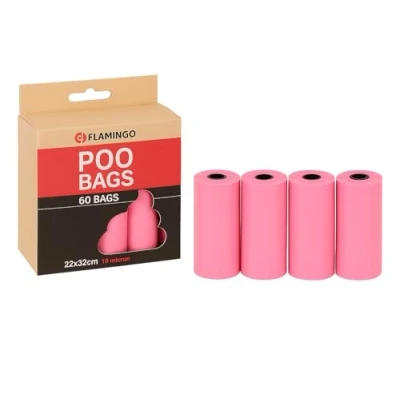 Afbeelding van POEPZAK BASIC PASTEL ROZE 4x15ST