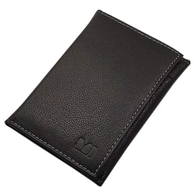 Afbeelding van Buffelleer ID kaarthoes/ID kaarthoes/creditcardetui MJ Design Germany met RFID en NFC bescherming (Zwart)
