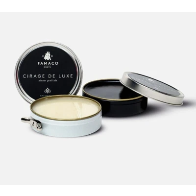 Afbeelding van Schoensmeer met bijenwas 100ml Grijs Famaco Cirage de Luxe