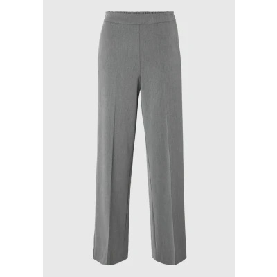 Afbeelding van Selected Femme WIDE FIT Broek, Dames, Maat: 34, Medium grey melange