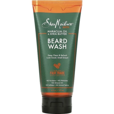 Afbeelding van Shea Moisture Maracuja Oil &amp; Butter Beard Wash Deep Clean Refresh for Men 6 oz Cleanser