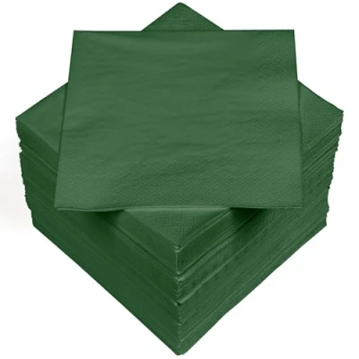 Afbeelding van HEKU 30241 17: 100 effen servetten, 3 laags, 33x33cm, donkergroen