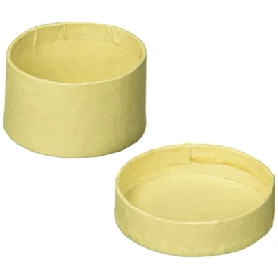 Afbeelding van Pracht Creatives Hobby 7648 03541 Kraft kartonnen doosjes in een set, 4 ronde geschenkdozen met deksel, elk 6 x 3,5 cm, om te decoreren, bewaren en cadeau geven
