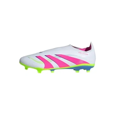 Afbeelding van adidas Performance Predator League Laceless FIRM/MULTIGROUND Voetbalschoenen met kunststof noppen, Heren, Maat: 46 2/3, White/lucid pink/lucid lemon
