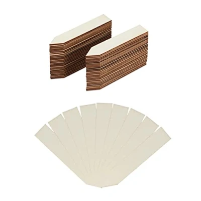Afbeelding van Relaxdays steeketiketten set plantenbordjes hout plantenlabels 60 stuks bordjes