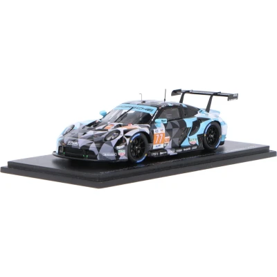 Afbeelding van De 1:43 Diecast Modelauto van Porsche 991 RSR 19 4.2L Team Dempsey Proton Racing #77 24H LeMans 2022. rijders waren C. Ried / S. Priaulx en H .Tincknell. fabrikant het schaalmodel is Spark. Dit model allee