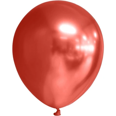 Afbeelding van Rode ballonnen chroom 13cm 100 stuks