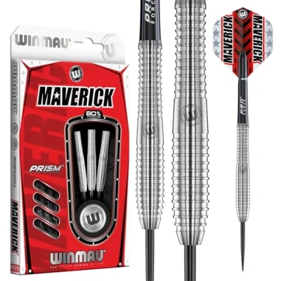 Afbeelding van WINMAU Maverick 24 Gram Professionele Steeltip Tungsten Darts Set met Flights en Stems (Shafts)