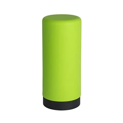 Afbeelding van WENKO Easy Squeez e, afwasmiddeldispenser, hoogwaardige dispenser voor afwasmiddel in de keuken, eenvoudige dosering, zeepdispenser van lekvrije siliconen, inhoud 250 ml, Ø 6 x 14 cm, groen