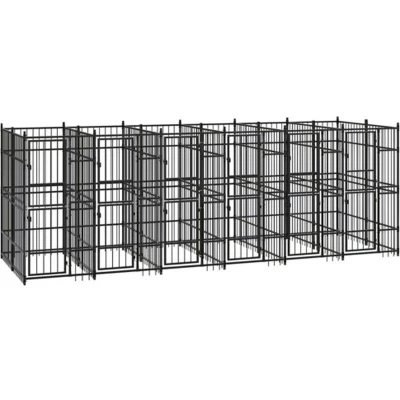 Afbeelding van vidaXL Hondenkennel 11,06 m² staal