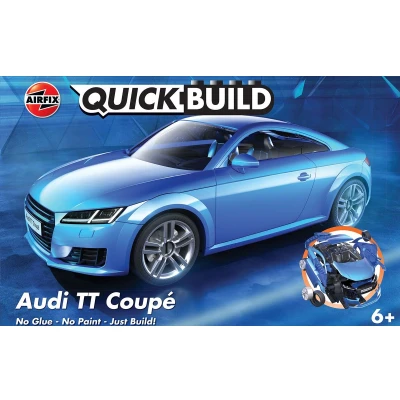 Afbeelding van Airfix J6054 QUICKBUILD Audi TT Coupe Blauw Sport Auto Plastic Modelbouwpakket