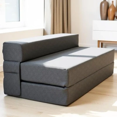 Afbeelding van DYNMC YOU Inklapbare Slaapbank 140 x 200 cm 3 in 1 Logeerbed en Opvouwbare Matras voor een Comfortabele Slaap Klapbank Gasten Vloermatras Bed 2 Personen